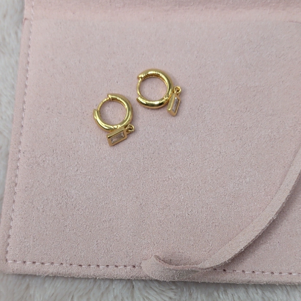 Joy Dravecky Mini Hoop Gold Tone Earrings